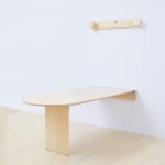 Wandklapptisch, rund, L 140 x B 70 cm