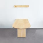 Wandklapptisch, rund, L 140 x B 70 cm