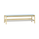 Garderobenbank B120xH35xT45 cm, YUNA, mit Schuhablage, montierbar