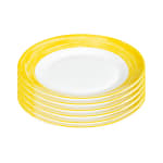 ARCOROC Brush yellow Teller flach, Ø 25,4 cm, 6 Stück