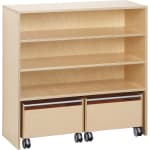 Rollkastenschrank move upp®, Rollkästen natur, B 92,5 x H 91,5 x T 38 cm