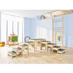 Hockertreppe bunt, 11 Teile