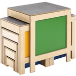 Hockertreppe bunt, 11 Teile