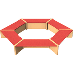 Trapezbank 133x42x46cm
