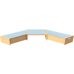 Trapezbank 133x42x46cm
