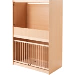 Krippen-Etagenbett mit Gitter, 124x72x190cm