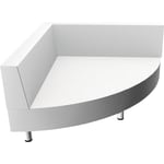 Viertelkreispodest mit 2 Rückenlehnen, Sitzhöhe 53 cm