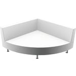 Viertelkreispodest mit 2 Rückenlehnen, Sitzhöhe 53 cm