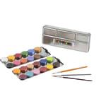 Schminkfarben Profi, 24 Farben + 3 Pinsel