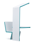 Tisch Haus, wandbefestigt, B 65 x H 71 x T 100 cm