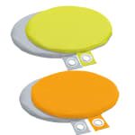 Sitzkissen 4er-Set, orange, grün