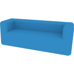 Sofa 3-Sitzer XL, Kunstleder, div. Farben, Sitzh. 45 cm, B 205 x H 75 x T 73 cm