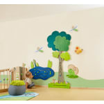 Wandapplikation Baum mit Hase und Igel