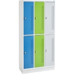 Garderobenspind 3 x 2 Fächer, B 92,5 x H 195 x T 45 cm