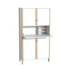 Schrank-Arbeitsplatz Linus, B 110,4 x H 208,6 (mit Füßen) x T 45,7 cm