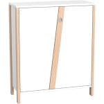 Doppeltürenschrank, B 110,4 x H 131,8 (mit Füßen)  x T 45,7 cm