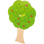 Wandapplikation Obstbaum