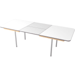 Ausziehtisch mit zweifarbiger Platte