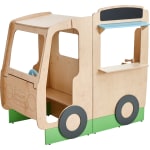 Begehbarer Food Truck aus Holz für Kinder