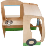 Begehbarer Food Truck aus Holz für Kinder