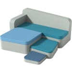 Kindersofa, Armlehne links, Stoffbezug