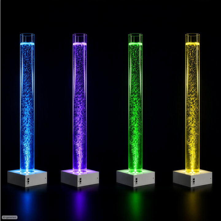 LED-Wassersäule, RGBW, mit Fernbedienung, Ø 15, H 150 cm, KI-generiertes Bild