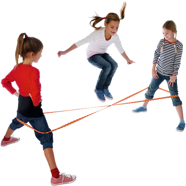 Gummitwist, 2,5 cm breite Bänder für Gummihopse,  3 Stück
