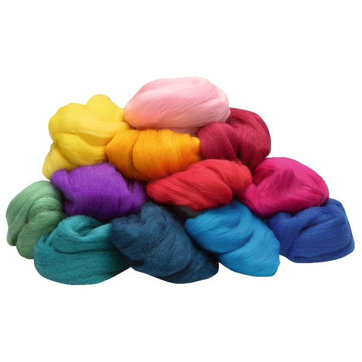 Märchenwolle, bunt, 12 Farben