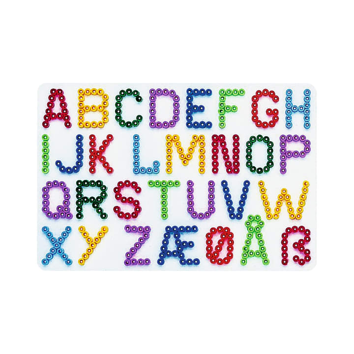 Steckplatten Buchstaben + Zahlen, 2 Stück