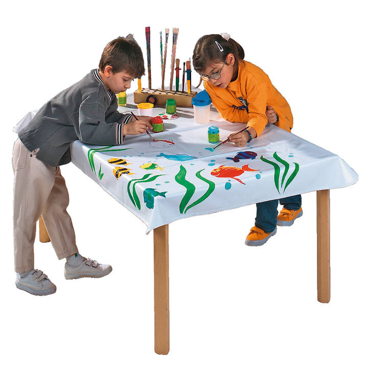Wachstischdecke zum Bemalen, 140x100cm