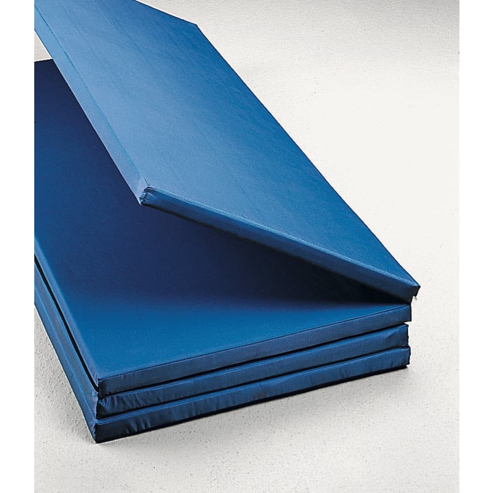 Falt-Turnmatte, Kunstleder, karibikblau, 4-teilig