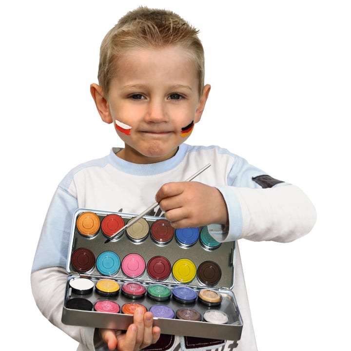 Schminkfarben Profi, 24 Farben + 3 Pinsel