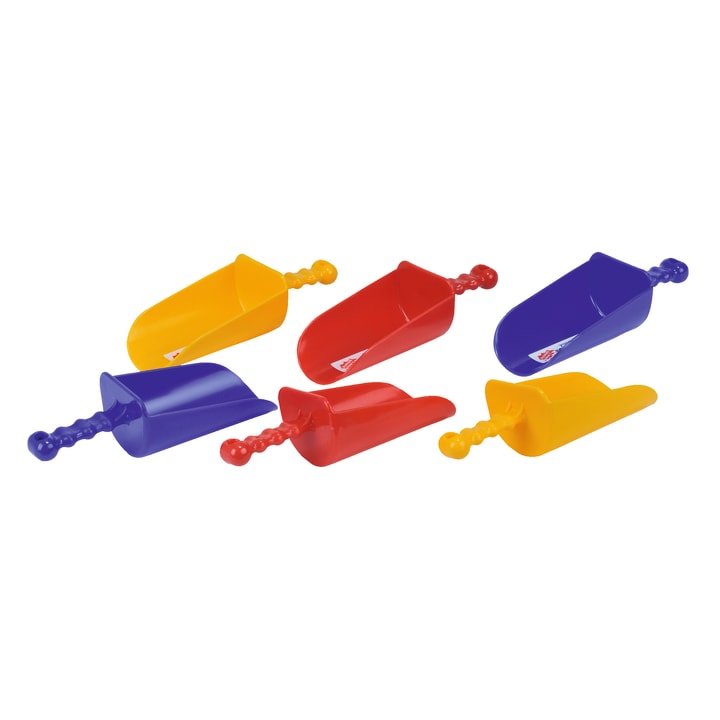 Sandschaufel-Set für Kinder, stabile bunte Mehlschaufeln, 6 Stück