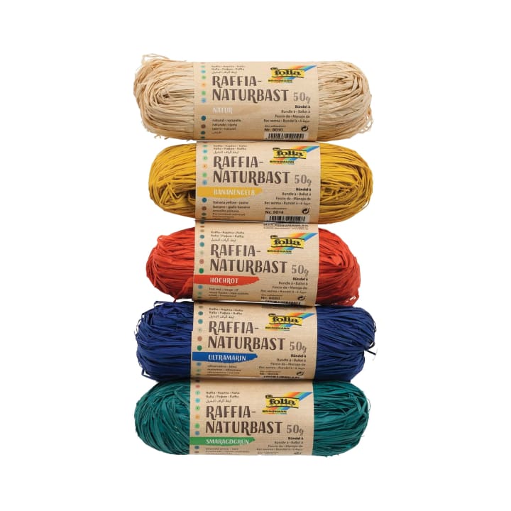 Naturbast Raffia, 5 Stück