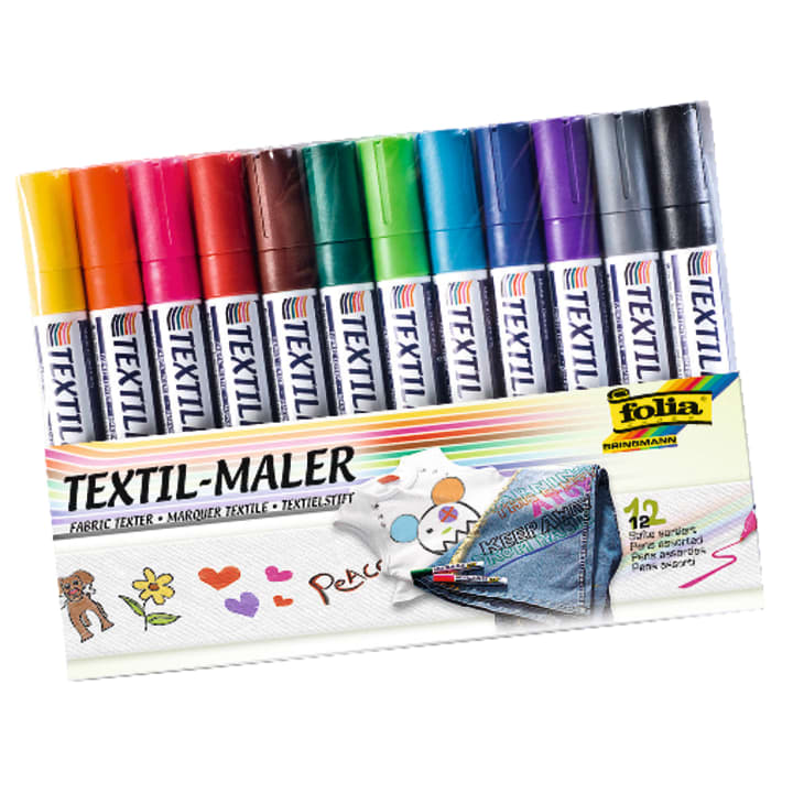 Textilmaler, 12 Stück
