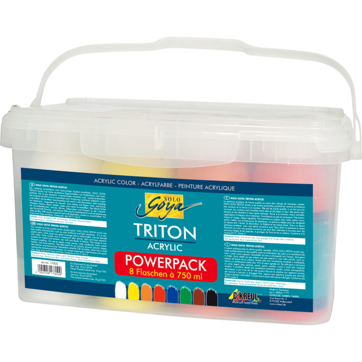 Triton-Acrylfarben-Set, 8 Farben à 750 ml