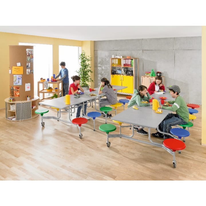 12er-Tisch-Sitz-Kombination, rechteckig,Tisch H66 cm