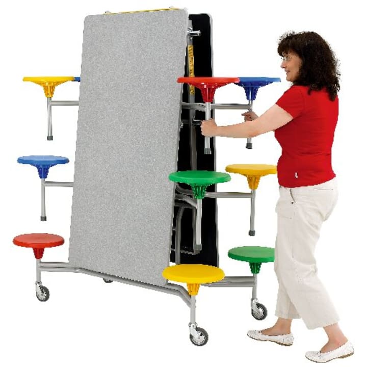 12er-Tisch-Sitz-Kombination, rechteckig,Tisch H66 cm