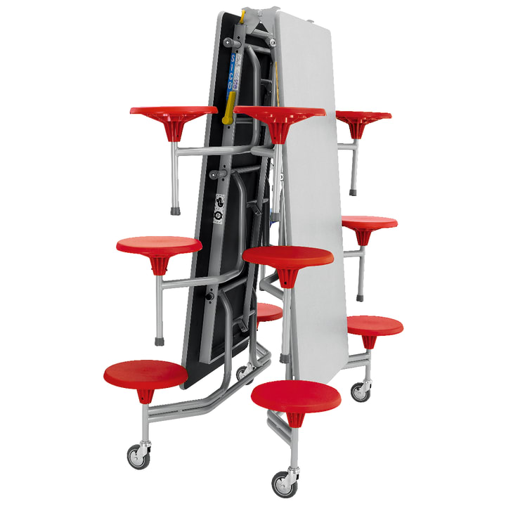 12er-Tisch-Sitz-Kombination, rechteckig, Tisch H69 cm