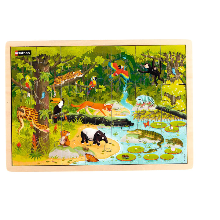 Holzpuzzle-Set Lebensräume, 4 Puzzles