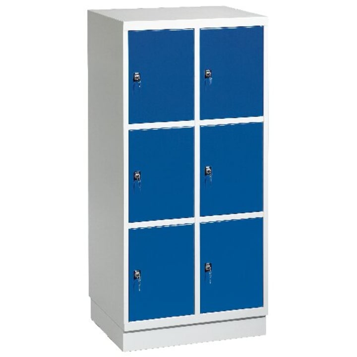 Schultaschenschrank, 2 x 3 Fächer, B 82,5 x H 165 x T 50 cm