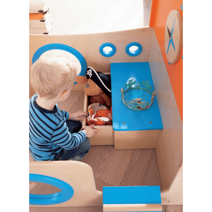 Spielboot aus Holz, 156x78x95cm