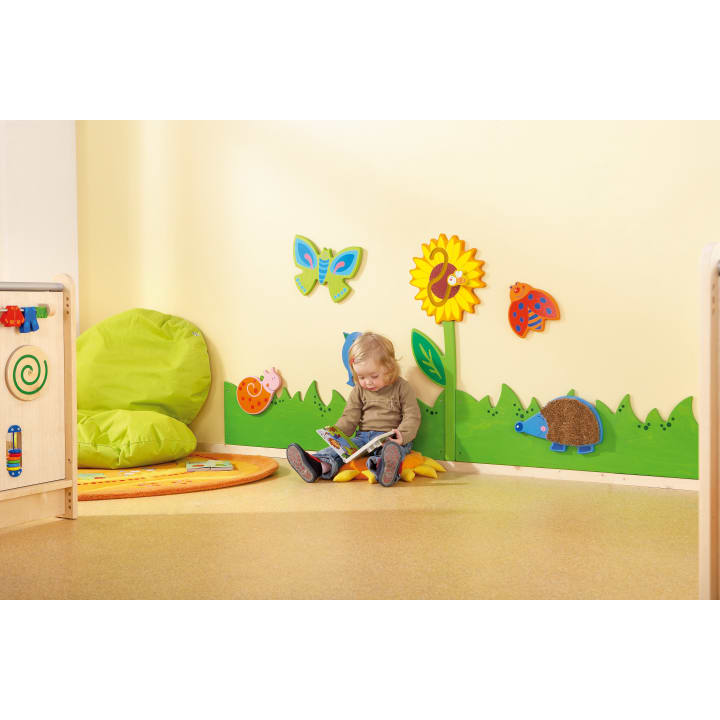Wandapplikation Sonnenblume mit Biene