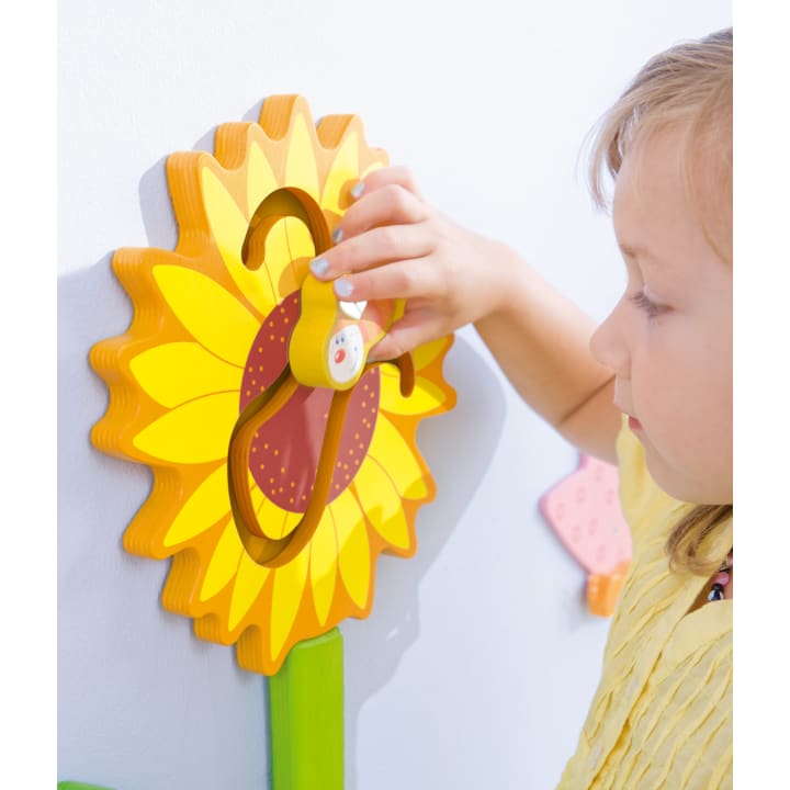 Wandapplikation Sonnenblume mit Biene