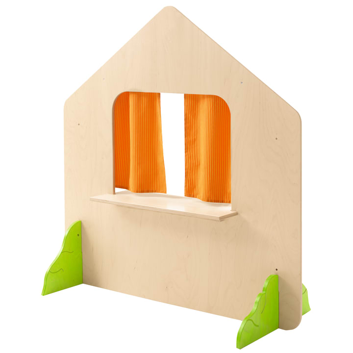 Trennwandhaus zum Bauen mit Fenster und Büschen