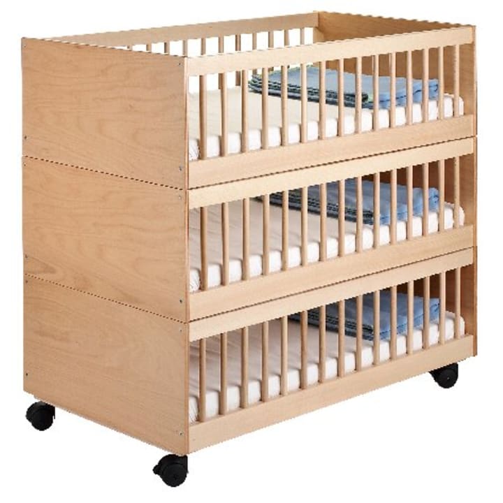 Kinderbett mit Rollen, 118x64x44cm