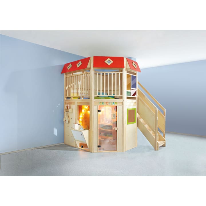 Spielhaus gemino Dachdecker Raute