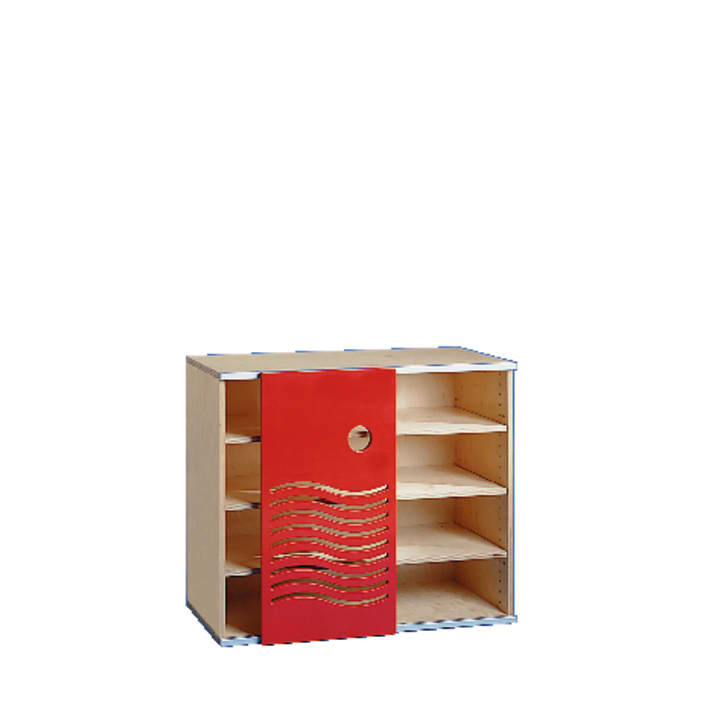 Wellen-Schiebetürenschrank