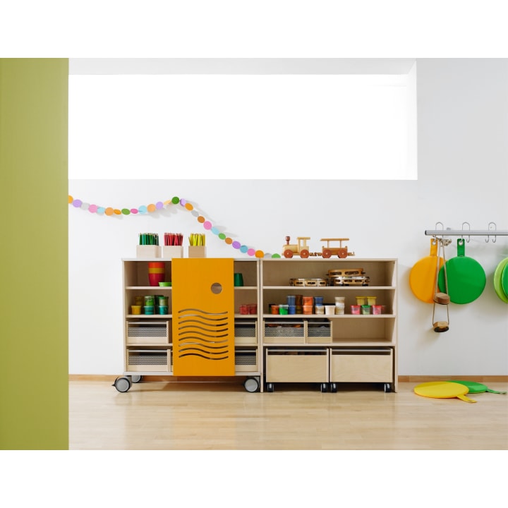 Schrankwand move upp® mit 2 Rollkästen, B 185 x H 91,5 x T 38 cm