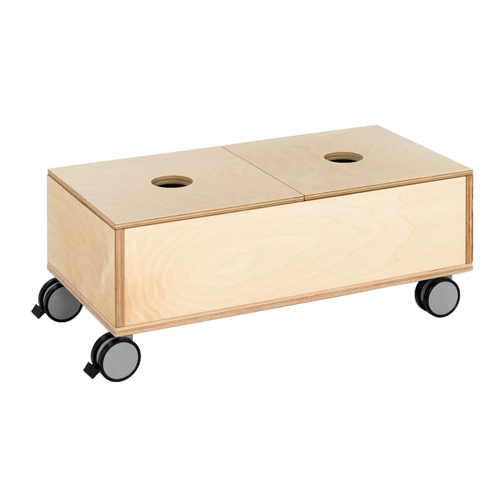 Rollkiste aus Holz, 76x31x38cm